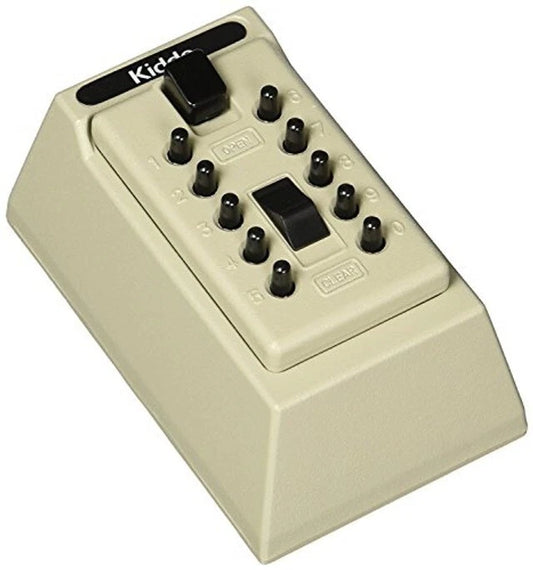 Kidde Pushbutton Permanent Combination Key Box - Holds 5 Keys, Surface Mount