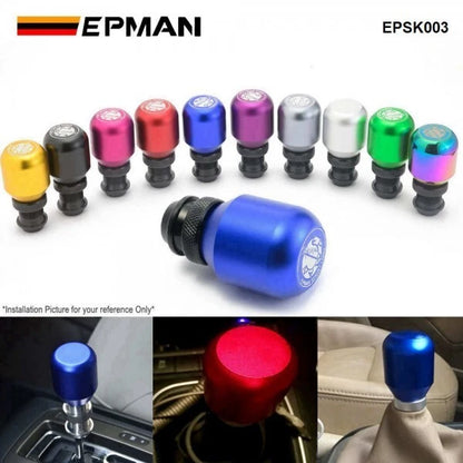 NEW EPMAN Universal Aluminum Height Adjustable Shift Knob, BLUE, FREE SHIPPING
