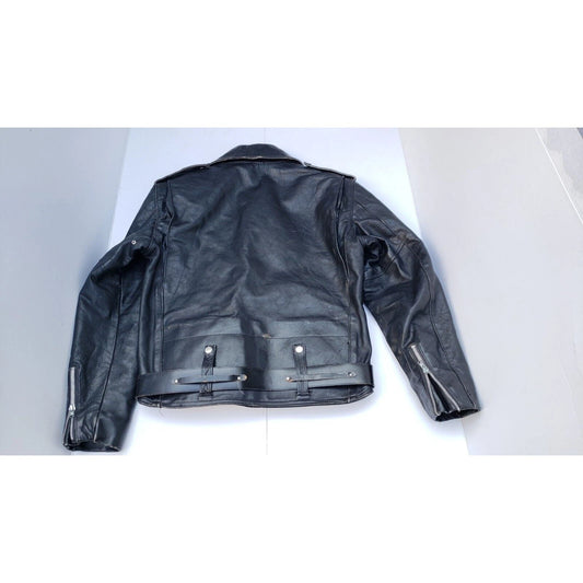 Vintage Bristol Golden Crown Black Leather Jacket 687 Size 40 FREE SHIPPING
