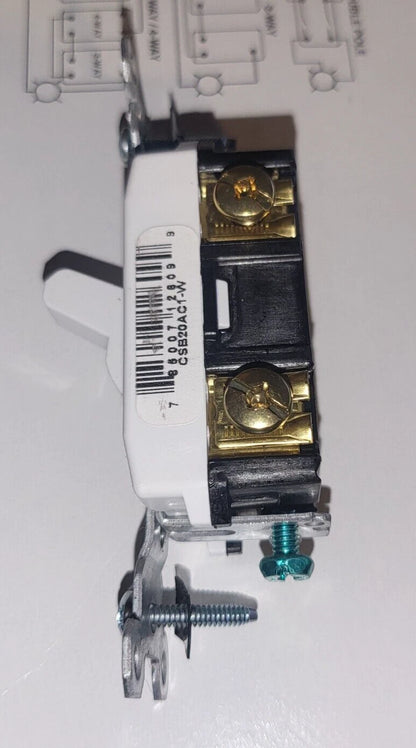 Pass & Seymour CSB20AC1-W Commercial Grade Switch 1 Pole 20 Amp 120/277 Volt