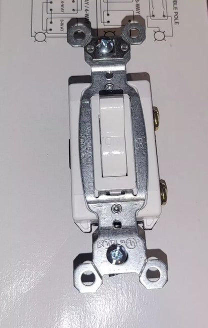 Pass & Seymour CSB20AC1-W Commercial Grade Switch 1 Pole 20 Amp 120/277 Volt