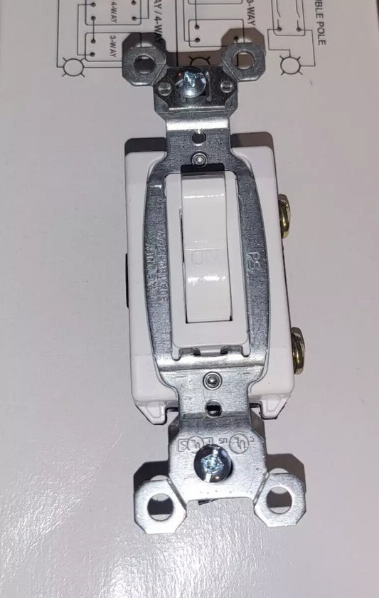 Pass & Seymour CSB20AC1-W Commercial Grade Switch 1 Pole 20 Amp 120/277 Volt