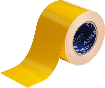 Brady ToughStripe Floor Marking Tape - Yellow, Non-Abrasive - 3" x 100" (104342)
