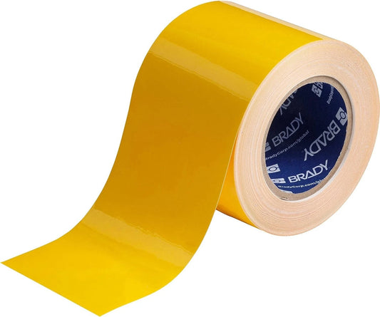 Brady ToughStripe Floor Marking Tape - Yellow, Non-Abrasive - 3" x 100" (104342)