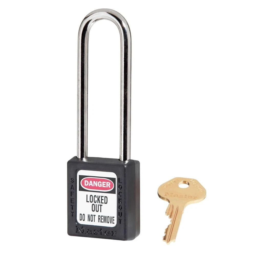 MASTER LOCK - 410KABLK - Lockout Padlock - KA - Black - 1-3/4"H 45JC77