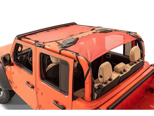 MasterTop ShadeMaker Gold Series Freedom Mesh Bimini Top Plus; Red - 14201702