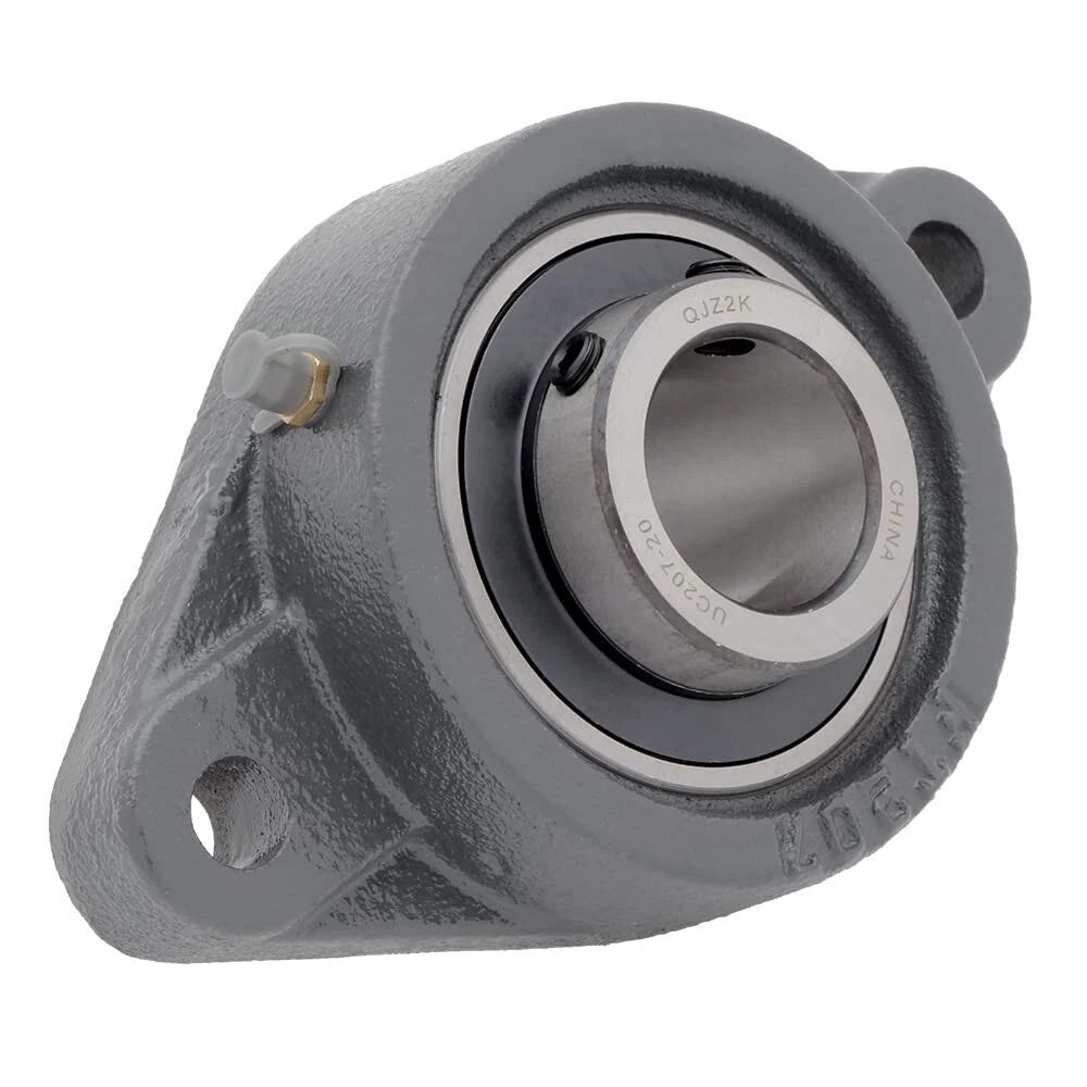 [Qty.2] UCFT207-20 2-Bolt Flange Bearing Unit w/ Set-Screw Lock [1-1/4" Bore]