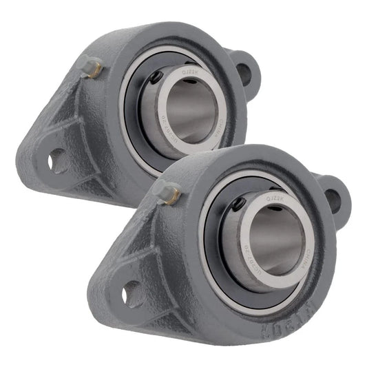 [Qty.2] UCFT207-20 2-Bolt Flange Bearing Unit w/ Set-Screw Lock [1-1/4" Bore]