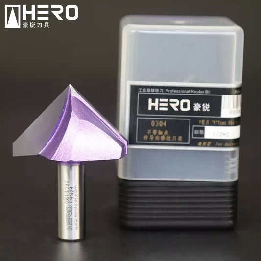 NEW HERO 45° Chamfer Router Bit - 1/2" x 1" - 0209 H0209358 E4P30 FREE SHIPPING