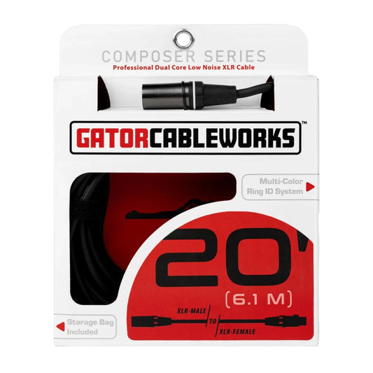 GATOR CABLEWORKS Composer Series Microphone XLR Cable 20 Feet