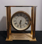 Vintage Seiko Quartz Brass Desk Mantle Clock  Dual Chimes Works! Original Ppwk!