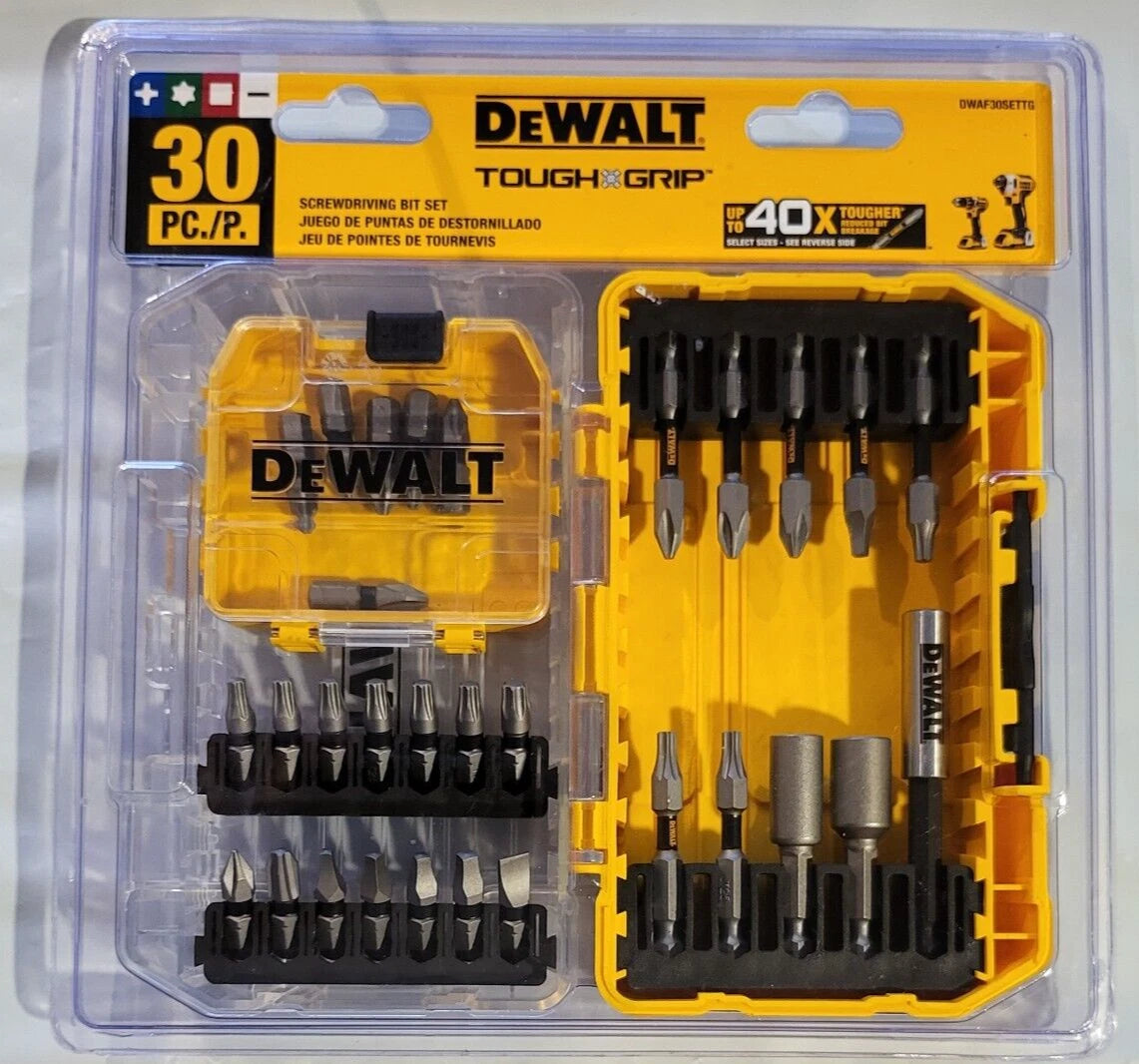DeWalt Tough Grip Screw Driving Bit Set DWAF30SETTG (30-Piece)