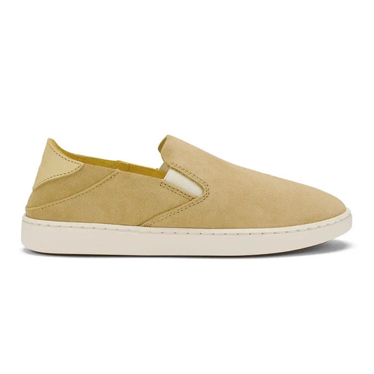 Olukai Pehuea Luxe Women’s Suede Slip-On Shoe Toasted Coconut Size 8