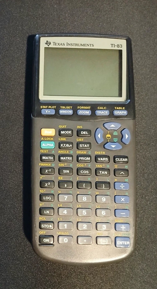 Texas Instruments TI-83 Graphing Calculator W/Cover