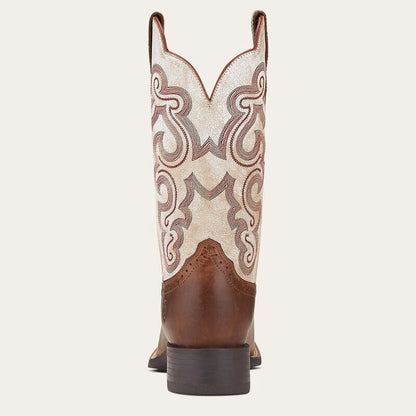 ARIAT 11" Quickdraw Calf Width Full Sandstorm/Distressed White Womens US9.5 Wide