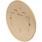 Wiremold 895GFI Brass Floor Box round carpet coverplate 5½" x  4¼" w