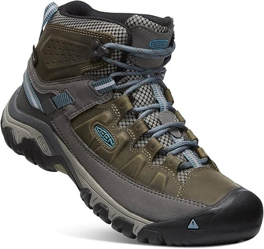 KEEN Women Targhee 3 Mid Height Waterproof Hiking Magnet/Atlantic Blue Size 5