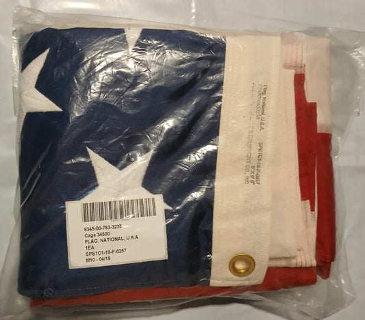 Official USA National Flag 5' x 9'6" Allied Materials 8345-00-753-3235