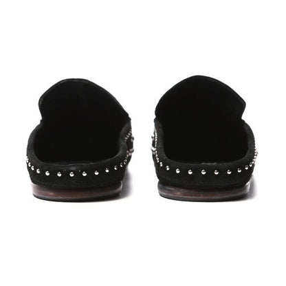 Zadig and Voltaire Studded Suede Sleeper Mules Noir Black - EU Size 40 - US 9 -