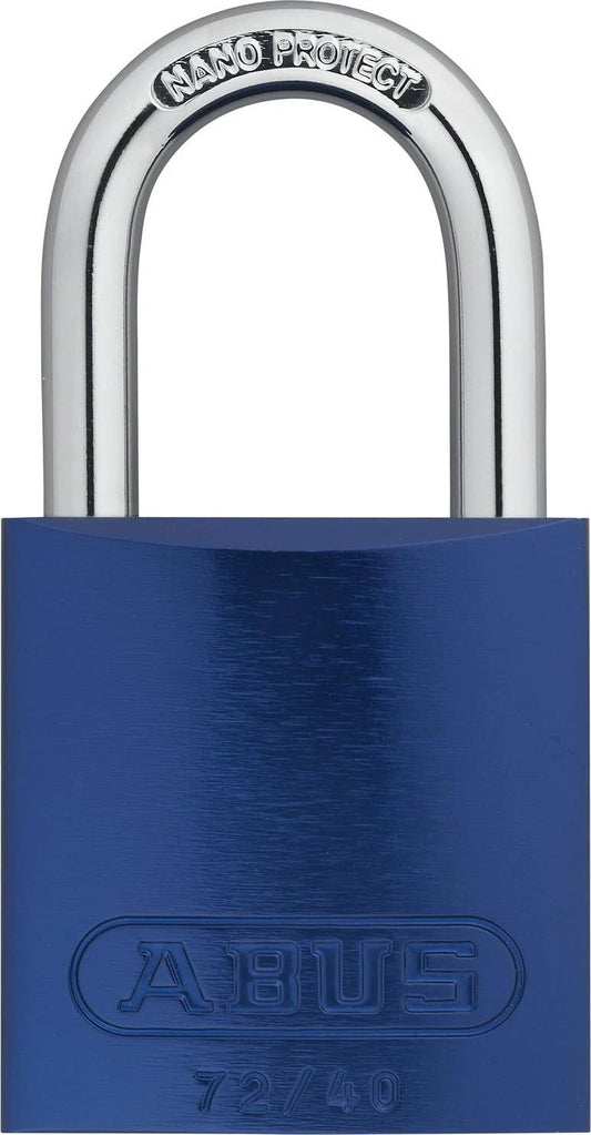 Abus Blue 72AL/40 72/40 KA Aluminum Safety Padlock Keyed Alike with 1" Shackle