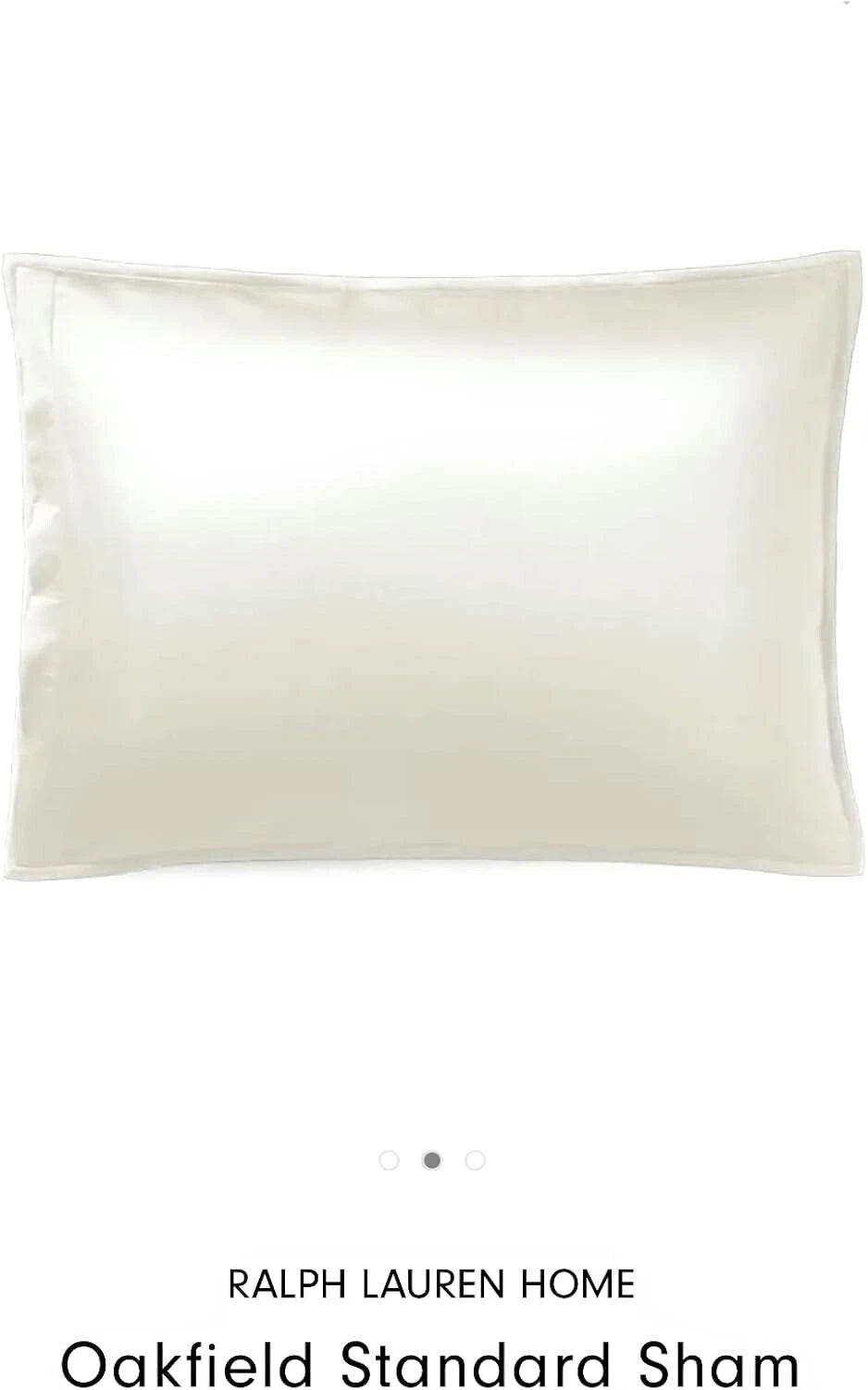 NEW Ralph Lauren Oakfield Standard Sham PARCHMENT MSRP  $185 FREE SHIP!!