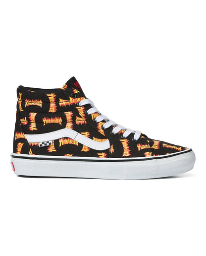 Size 13 - VANS Thrasher x Skate Sk8 High Allover Thrasher Logo Limited-Edition