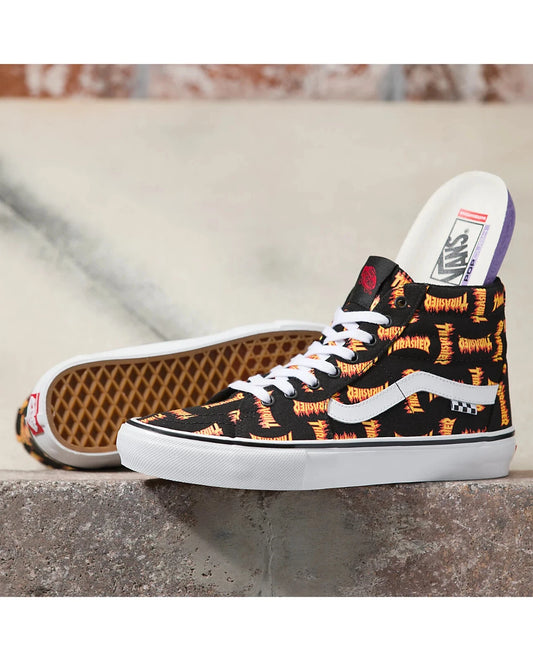 Size 12 - VANS Thrasher x Skate Sk8- High Allover Thrasher Logo Limited-Edition