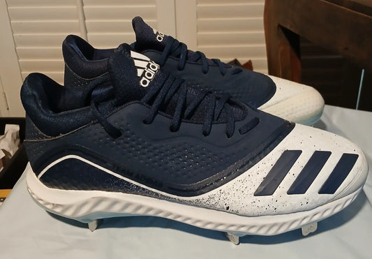 Adidas Women's Icon V Bounce TPU Cleats Baseball Shoe, Blue White US Size 13 NEW