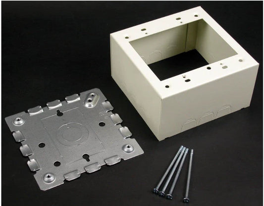 Wiremold V5744-2 Extra Deep Device Box, Ivory, Steel, Boxes