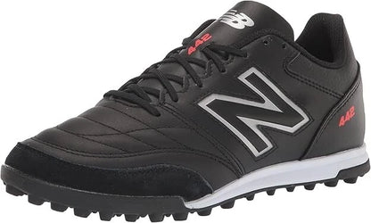 New Balance Men's 442 V2 Team TF Soccer Shoe, Black/White, 2E Wide, Size 12.5