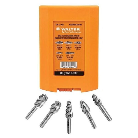 Walter Surface Technologies Carbide Burr 5-Piece Kit Nf 01-V 995