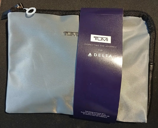 TUMI Amenity Travel Toiletry Bag Case Kit Delta First Class Gray
