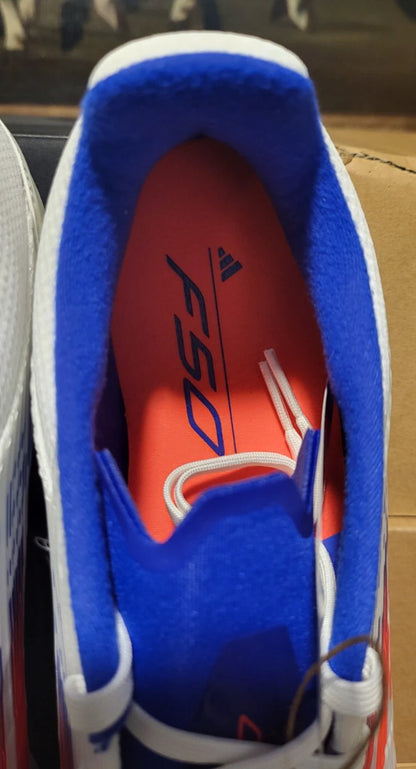 Adidas F50 League FG - White/Red/Blue IE0601 Men Size 11.5 / Women Size 12.5