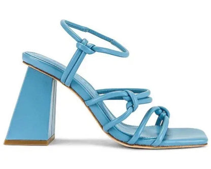 Size US 6.5 - Song of Style Noelle Heel in Blue - SOSR-WZ26 SOSSH42-S21