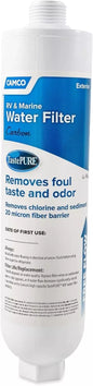 Camco TastePURE RV Carbon Water Filter – Reliable RV Inline Water Filter 40645