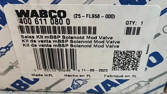 Wabco mBSP Modulator Solenoid Valves 25-FL958-000 4006110800
