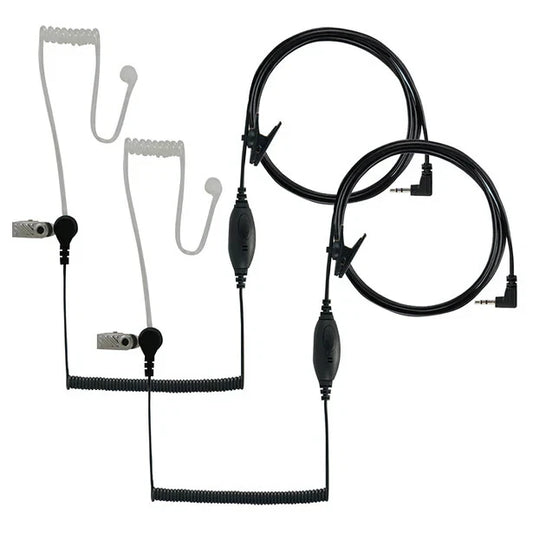 Cobra GA-SV01 2P Surveillance Walkie Talkie Headset Microphone, 2-Pack, Black