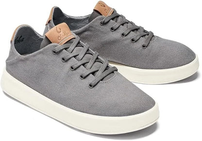 OLUKAI Ki'ihele Li Women's Slip On Sneakers, Casual Everyday Shoe Fog/Fog, 8.5