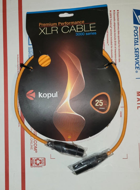 Kopul Premium Performance 3000 Series XLR M to XLR F Microphone Cable - 25'