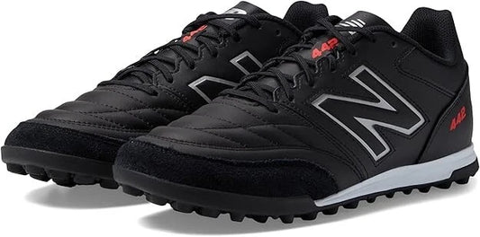 New Balance Men's 442 V2 Team TF Soccer Shoe, Black/White, Medium, Size 12