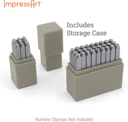 ImpressArt Typewriter Font Metal Letter Stamps, 3mm Lowercase Steel Alphabet Pun