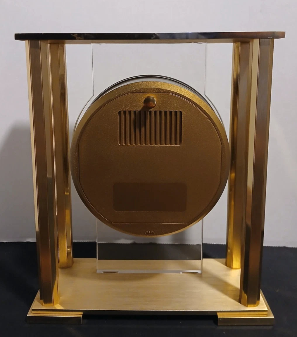 Vintage Seiko Quartz Brass Desk Mantle Clock  Dual Chimes Works! Original Ppwk!
