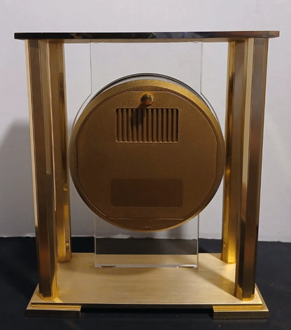 Vintage Seiko Quartz Brass Desk Mantle Clock  Dual Chimes Works! Original Ppwk!